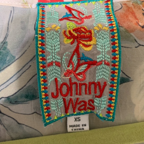Johnny Was Pastel Floral Embroidery Kinono - Picture 4 of 5